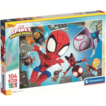 Puzzle Clementoni din 104 maxi piese - Spidey și prietenii