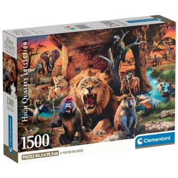 Puzzle  Clementoni din  1500 piese - Animale sălbatice