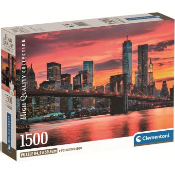 Puzzle Clementoni din 1500 piese - Apus peste East River