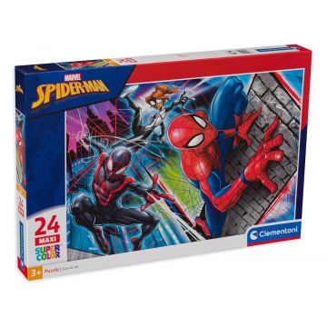 Puzzle Clementoni din 24 de maxi piese - Spiderman