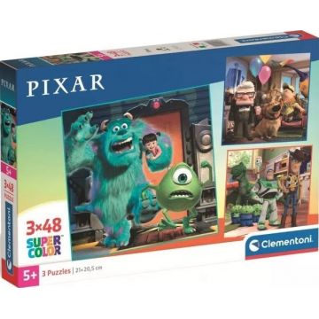 Puzzle Clementoni din 3 х 48 piese - Disney Pixar