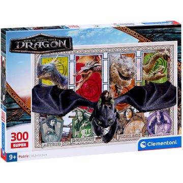 Puzzle Clementoni din 300 piese - Cum să-ți dresezi dragonul