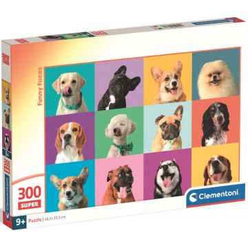 Puzzle Clementoni din 300 piese - Fețe de câini