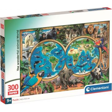 Puzzle Clementoni din 300 piese - Lumea minunată a animalelor