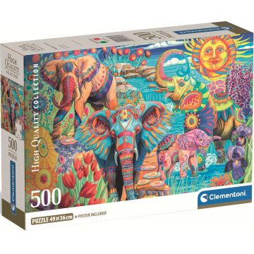 Puzzle Clementoni din 500 piese - Carnavalul Elefanților