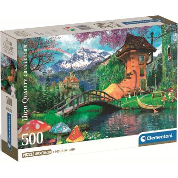 Puzzle Clementoni din 500 piese - Casa în pantofii vechi