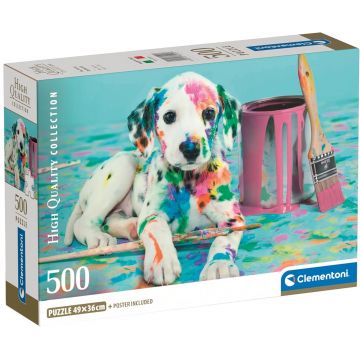 Puzzle Clementoni din 500 piese - Dalmatianul amuzant