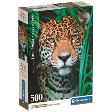 Puzzle Clementoni din 500 piese - Jaguar în junglă