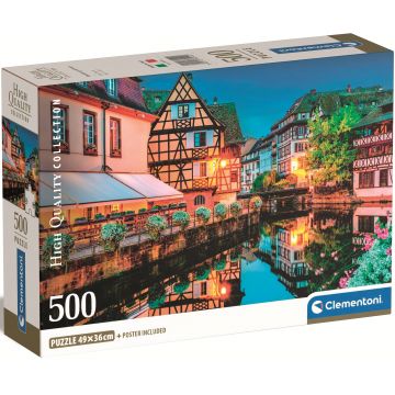 Puzzle Clementoni din 500 piese - Orașul vechi Strasbourg