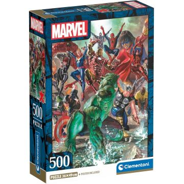 Puzzle Clementoni din 500 piese - Personajele lui Marvel