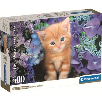 Puzzle Clementoni din 500 piese - Pisicuță de ghimbir