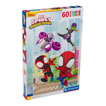 Puzzle Clementoni din 60 de piese - Spider-Man și prietenii săi