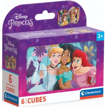 Puzzle cu cuburi Clementoni din 6 piese - Prințese Disney