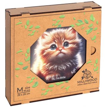 Puzzle din lemn  Milliwood de la  46 piese - Cali pisoiul (Mărimea M)