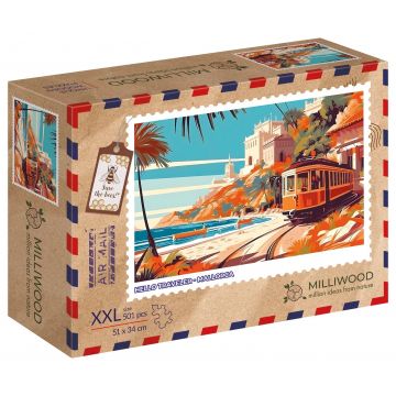 Puzzle din lemn pentru copii  Milliwood din 501 piese - Mallorca(marime XXL)