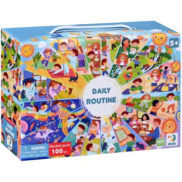 Puzzle în servietă DoDo din 100 piese - Viața de zi cu zi