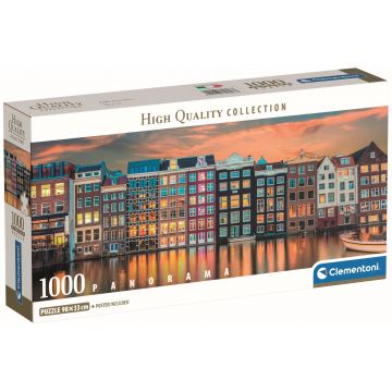 Puzzle panoramic Clementoni din 1000 piese - Amsterdam strălucitor