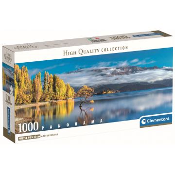 Puzzle panoramic Clementoni din 1000 piese - Reflexiile aurii ale orașului Wanaka