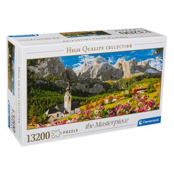 Puzzle panoramic Clementoni din 13 200 de piese - Sate in  Dolomiti, Italia