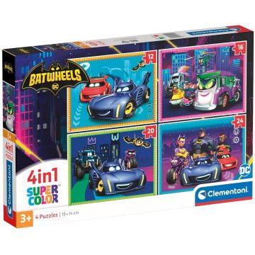 Puzzle pentru copii  Clementoni 4 в 1 - Batwheels