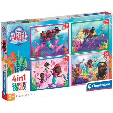 Puzzle pentru copii Clementoni 4 în 1 - Ariel