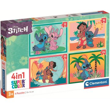 Puzzle pentru copii Clementoni 4 în 1 - Stitch