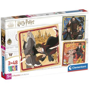 Puzzle pentru copii  Clementoni de la  3 x 48 piese - Harry Potter
