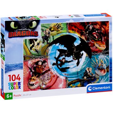 Puzzle pentru copii Clementoni din 104 piese - Antrenor de dragoni