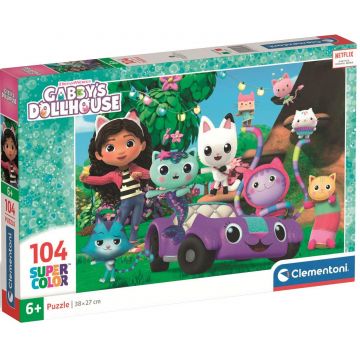 Puzzle pentru copii Clementoni din 104 piese - Casa de păpuși a lui Gaby
