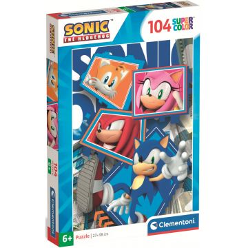 Puzzle pentru copii Clementoni din 104 piese - Sonic Ariciul