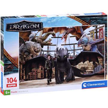 Puzzle pentru copii Clementoni din 104 piese - Sughiț și dragonii