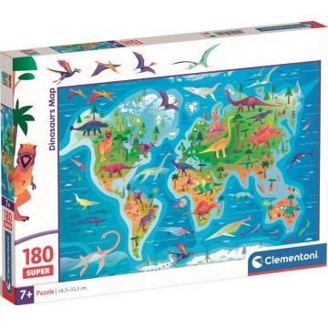 Puzzle pentru copii Clementoni din 180 piese - Harta dinozaurilor