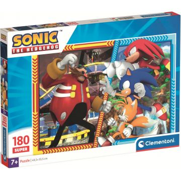 Puzzle pentru copii Clementoni din 180 piese - Sonic Ariciul