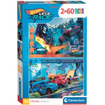 Puzzle pentru copii  Clementoni din 2 x 60 piese - Hot Wheels