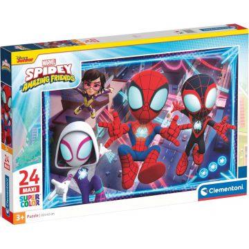 Puzzle pentru copii Clementoni din 24 piese - Spidey și prietenii săi minunați