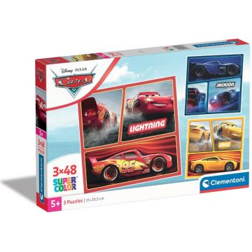 Puzzle pentru copii  Clementoni din 3 x 48 piese - Mașinile (opțiunea 1)