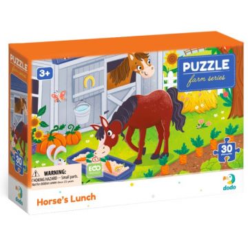 Puzzle pentru copii DoDo din 30 piese - Prânzul cailor