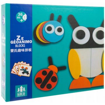 Puzzle pentru copii  Kruzzel - Figuri geometrice ale animalelor