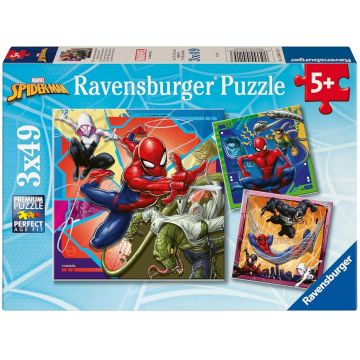 Puzzle pentru copii Ravensburger 3 x 49 piese - Omul-Păianjen