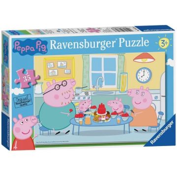 Puzzle pentru copii Ravensburger  din 35 piese - Timp de familie cu Peppa Pig