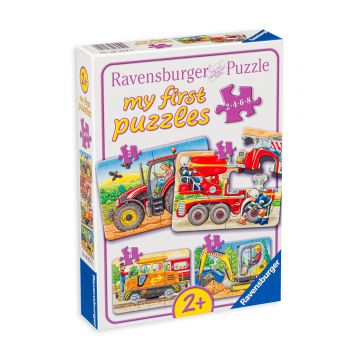 Puzzle Ravensburger 4 în 1 - La serviciu