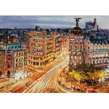 Puzzle Ravensburger din 1000 piese - Poză cu Gran Via, Madrid