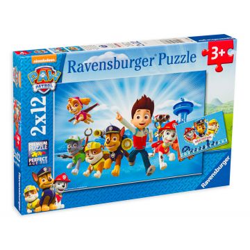 Puzzle Ravensburger din 2 x 12 de piese - Ryder si Paw Patrol