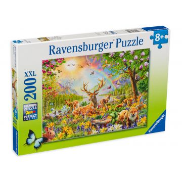 Puzzle Ravensburger din 200 XXL de piese - Gratie familia de cerbi