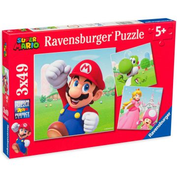 Puzzle Ravensburger din 3 x 49 de piese - Super Mario