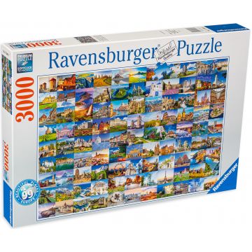 Puzzle Ravensburger din 3000 de piese - Locuri frumoase din Europa