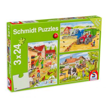 Puzzle Schmidt 3 in 1 - In ferma