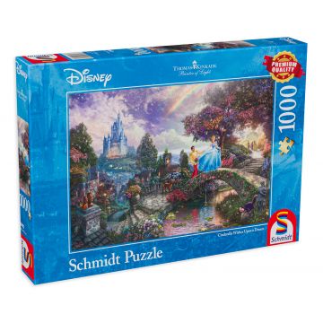 Puzzle Schmidt din 1000 de piese - Cenusareasa si visul ?, Thomas Kincaid