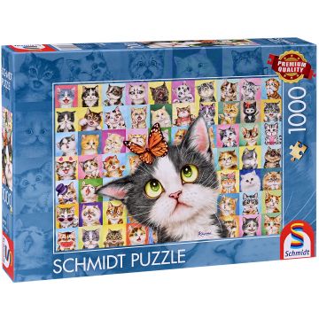 Puzzle Schmidt din 1000 de piese - Față de pisică