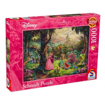 Puzzle Schmidt din 1000 de piese - Frumoasa din padurea adormita, Thomas Kinkade